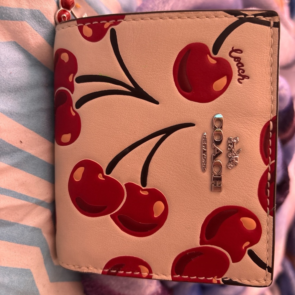 Coach Cherry Patterned Wallet - Picture 2 of 4